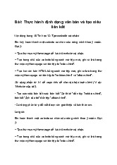 Giải SGK Tin học 12 Cánh diều Bài 3: Thực hành định dạng văn bản và tạo siêu liên kết