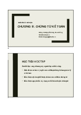 Chương 3: Nội dung và phân loại chứng từ môn Nguyên lý kế toán | Trường Đại học Thủy Lợi