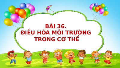 Bài 36: Điều hòa môi trường trong của cơ thể người | Bài giảng PowerPoint Khoa học tự nhiên 8 | Kết nối tri thức