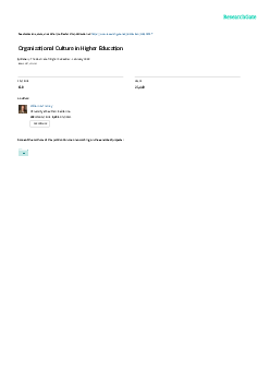 Organizational Culture in Higher môn Tâm Lý học giáo dục | Đại học Sư Phạm Hà Nội
