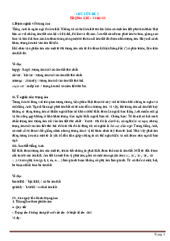 Chuyên đề 2: Trọng tâm - STRESS Tiếng Anh 9