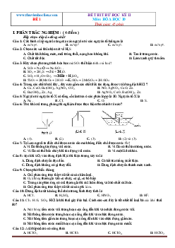 Bộ đề thi học kỳ 2 Hóa 10 năm học 2020-2021
