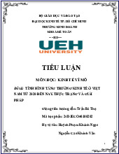 Tiểu luận kinh tế vĩ mô | Đại học Kinh tế Thành phố Hồ Chí Minh