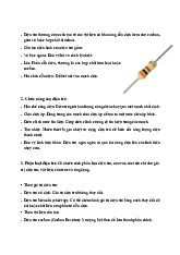 Tài liệu ôn tập về Điện trở và tụ điện môn Mạch điện tử | Trường Đại học Bách Khoa Hà Nội