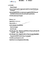 Chuyên đề Cộng - Trừ Số Nguyên và Bài Tập Thực Hành