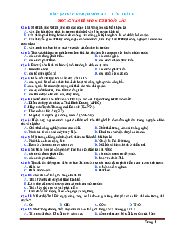 Trắc nghiệm Địa 11 bài 3: Một số vấn đề mang tính toàn cầu (có đáp án)