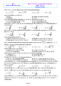 Đề ôn tập tốt nghiệp 2022 môn Lý bám sát đề minh họa có lời giải chi tiết-Đề 5