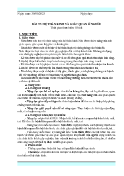 Giáo án Khoa học tự nhiên 8 Bài 37: Hệ thần kinh và các giác quan ở người | Kết nối tri thức