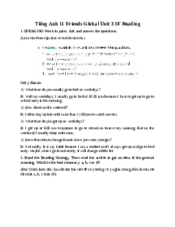 Giải Tiếng Anh 11 Unit 3 3F Reading | Friends Global