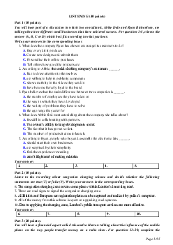 Kì thi chọn đội tuyển chính thức dự thi HSG quốc gia lớp 12 THPT tỉnh Phú Thọ NĂM HỌC 2020-2021 môn thi Tiếng Anh ngày 2