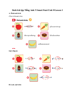 Giải SBT Tiếng Anh 3 Smart Start Unit 8 Food Lesson 1