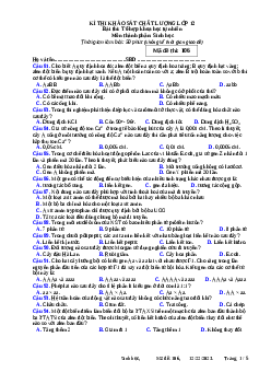 Đề thi thử THPT Quốc gia năm 2024 lần 1 môn Sinh học trường THPT Kiến Thụy Hải Phòng - Mã đề 106