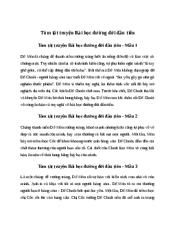 Văn mẫu lớp 6: Tóm tắt truyện Bài học đường đời đầu tiên (22 mẫu) | Kết nối tri thức