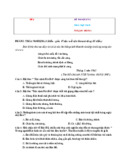 Tổng hợp 24 đề thi ngữ văn lớp 8 học kỳ 2 (có đáp án)