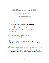 Đề thi học phần Số học và Logic toán học năm 2024 - 2025 | Trường Đại học Khoa học tự nhiên, Đại học Quốc gia Thành phố Hồ Chí Minh