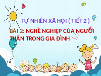 Giáo án điện tử Tự nhiên và xã hội 2 Bài 2 Chân trời sáng tạo : Nghề nghiệp của người thân trong gia đình.