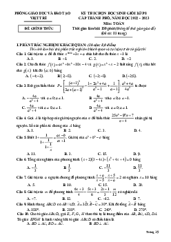 Đề học sinh giỏi Toán 8 năm 2022 – 2023 phòng GD&ĐT Việt Trì – Phú Thọ