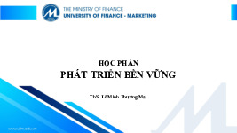 Lý thuyết chương 2 môn Phát triển bền vững | Đại học Kinh tế Thành phố Hồ Chí Minh