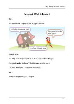 Getting Started: Tiếng Anh lớp 3: Lesson 5 | Explore Our World