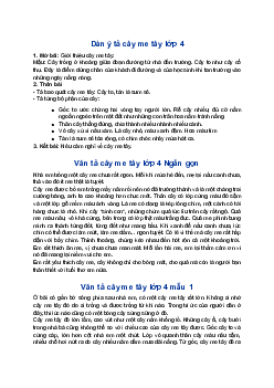 Tả cây me tây | Tập làm văn lớp 4