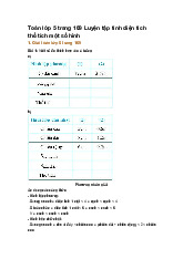 Toán lớp 5 trang 169 Luyện tập tính diện tích thể tích một số hình