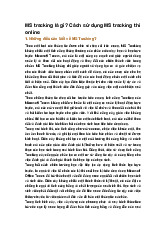 MS tracking là gì? Cách sử dụng MS tracking thi online