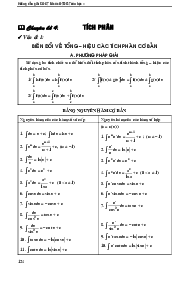 Phương pháp giải các bài toán Tích phân – Trung tâm LTĐH Vĩnh Viễn Toán 12
