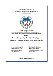 Bài tập lớn lịch sử đảng cổng sản việt nam về đại hội 5 đại hội 6 - Lịch sử Đảng Cộng Sản Việt Nam| Đại học Kinh Tế Quốc Dân