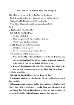Soạn bài Thực hành tiếng Việt trang 50 -  Ngữ Văn 10 Chân trời sáng tạo