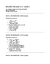 đề kiểm tra tiếng anh cho học sinh