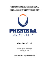 Phần mềm quản lý thư viện | Báo cáo bài tập lớn kết thúc học phần Phân tích và thiết kế phần mềm
