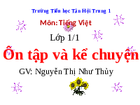 Giáo án điện tử Tiếng việt 1 bài 5 Chân trời sáng tạo: Ôn tập và kể chuyện