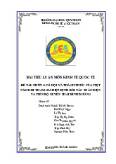 Những cơ hội và thách thức của Việt Nam khi tham gia hiệp định đối tác toàn diện và tiến bộ xuyên Thái Bình Dương | Tiểu luận Môn Kinh tế quốc tế - Đại học Quy Nhơn