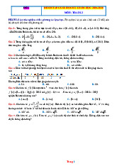 Bộ 10 Đề Ôn Tập Cuối Học Kỳ 1 Toán 12 Năm 2025-2026 Có Đáp Án
