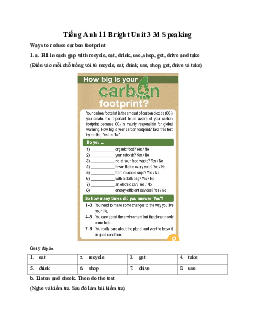 Giải Tiếng Anh 11 Unit 3 3d Speaking | Bright