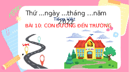 Giáo án điện tử Tiếng Việt 3 Tập 1 Bài 10 Kết nối tri thức: Con đường đến trường - Đọc