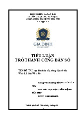 Tiểu luận Sự tiến hóa của công dân số từ Web 1.0 đến Web 3.0 | Môn Trở thành công dân số - Đại học Gia Định