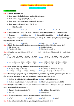 TOP Đề kiểm tra học kỳ 2 Hóa 10 chân trời sáng tạo 2022-2023