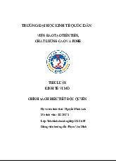 Tiểu luận Kinh tế vi mô: Chính sách điều tiết độc quyền tại Việt Nam | Microeconomics | Trường Đại học Quốc tế, Đại học Quốc gia Thành phố Hồ Chí Minh