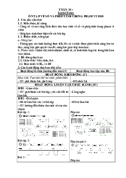 Giáo án buổi 2 Toán 2 sách Cánh diều (Cả năm) | Tuần 17