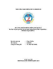 Xây dựng website bán giáo trình trường Đại học Kinh tế Quốc Dân – NEUbook bằng WordPress | Bài đề án môn Hệ thống thông tin quản lý