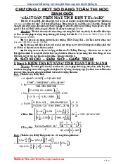 Chuyên đề bồi dưỡng học sinh giỏi môn Toán máy tính dự thi quốc gia