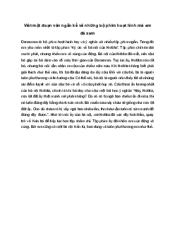Kể về những bộ phim hoạt hình mà em đã xem, trong đó có sử dụng dấu ngoặc kép | Tập làm văn 4