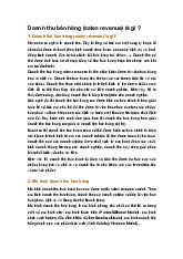 Doanh thu bán hàng (sales revenue) là gì ?