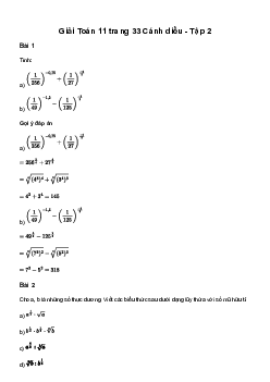 Giải Toán 11 Bài 1: Phép tính lũy thừa với số mũ thực | Cánh diều