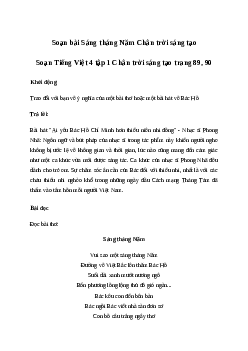 Soạn bài Đọc: Sáng tháng Năm - Tiếng Việt 4 Chân trời sáng tạo