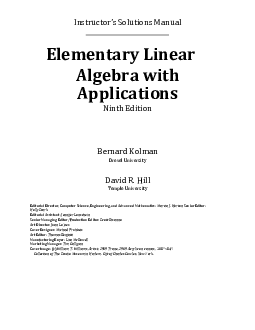 Solution for Linear Algebra