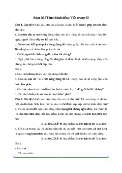 Soạn bài: Thực hành tiếng Việt trang 93 Ngữ Văn 8 | Kết nối tri thức