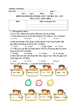 Bộ đề ôn thi học kì 2 môn Toán 3 | Chân trời sáng tạo