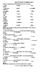 Bài tập ôn tập học kỳ 2 môn Tiếng  Anh 12